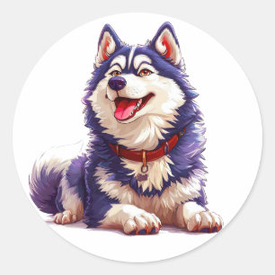 Cool Purebred Dog Classic Round Sticker