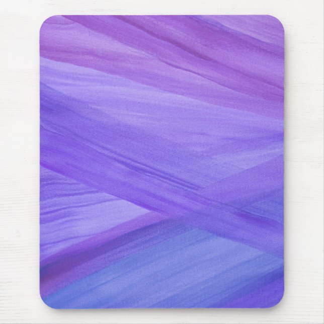 Cool Purple Abstract Watercolor Pattern Mouse Pad (Front)