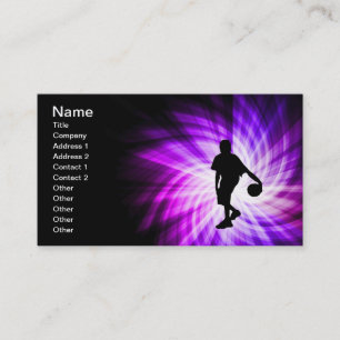Cool Purple Basketball Business Card
