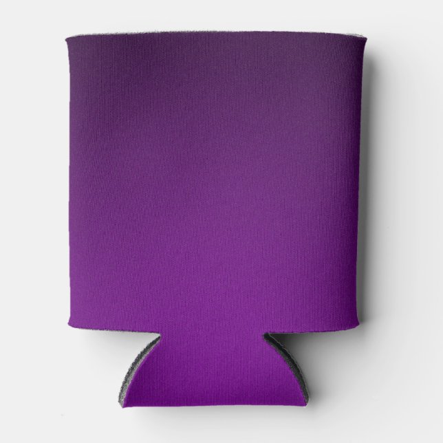 Cool Purple-Black Grainy Vignette Can Cooler (Front)