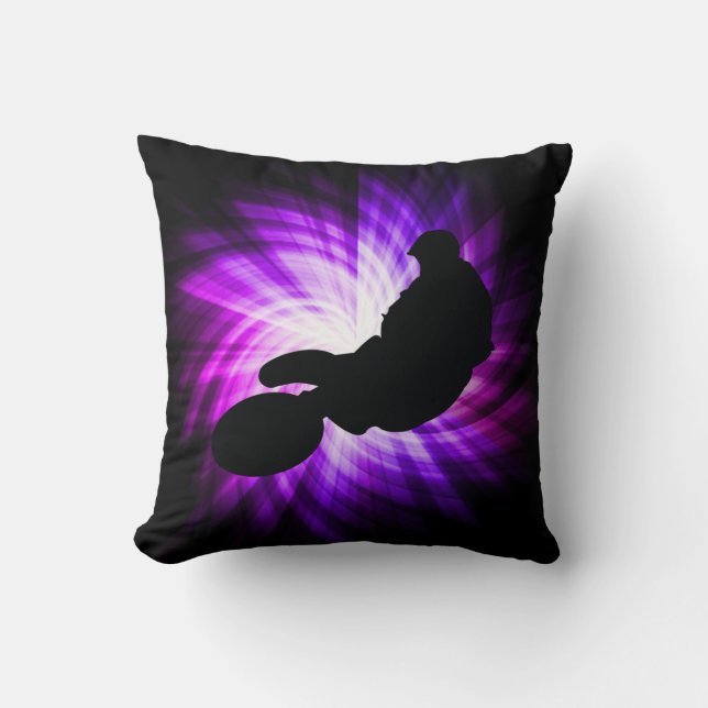 Cool Purple Dirt Bike Cushion (Front)