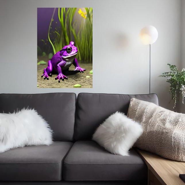 Cool Purple  frog | AI Art  Poster (Creator Uploaded)