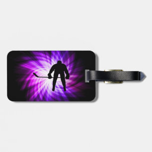 Cool Purple Hockey Luggage Tag