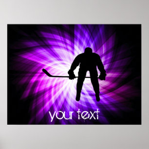 Cool Purple Hockey Poster
