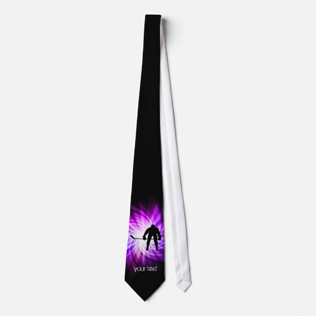 Cool Purple Hockey Tie (Front)