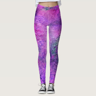 Cool Purple Leggings with Scratch like Appearance
