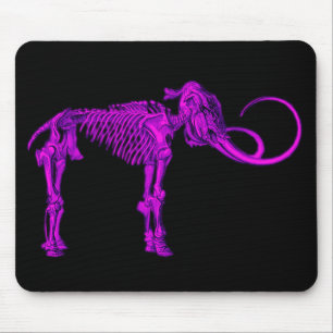 Cool Purple Mammoth Skeleton Mouse Pad