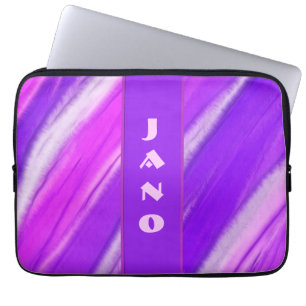 Cool Purple Modern Abstract Design Laptop Sleeve