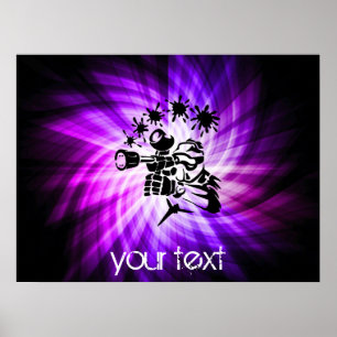 Cool Purple Paintball Poster