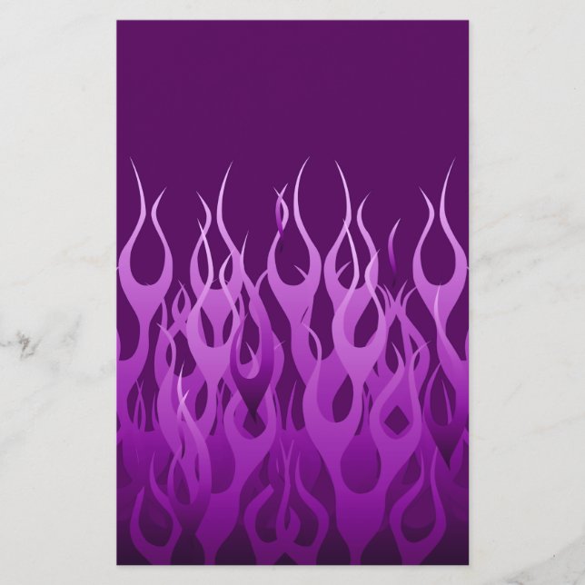 Cool Purple Racing Flames Design Flyer (Front)