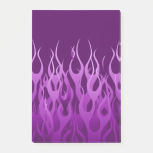 Cool Purple Racing Flames Graphic Post-it Notes
