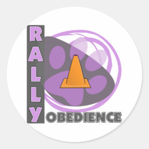 Cool Purple Rally Obedience Classic Round Sticker