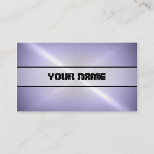 Cool Purple Shiny Stainless Steel Metal 4 Business Card
