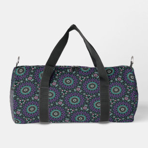 Cool Purple Teal Pink Black Popular Dot Art Duffle Bag