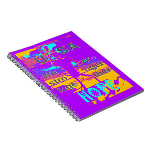 Cool Purple USA Hillary Hope We Are Stronger Toget Notebook