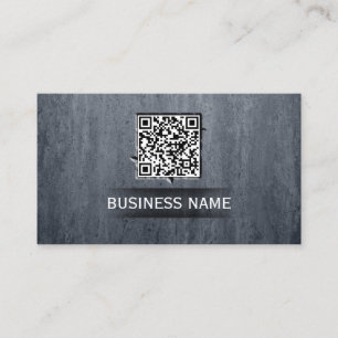 Cool QR Code Embed Stone Texture Business Card