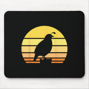 Cool Quail Art Men Women Bird Hunter Quail Upland Mouse Pad