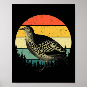 Cool Quail Art Men Women Bird Hunter Quail Upland Poster