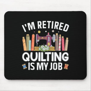 Cool Quilting Art For Women Mum Grandma Stitch Sew Mouse Pad