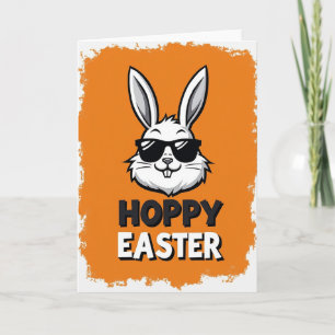 Cool Rabbit Easter Pattern Card