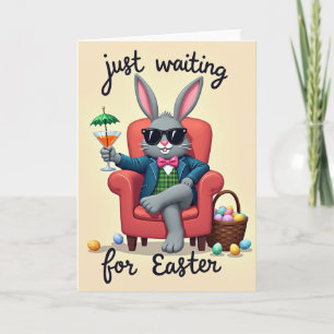 Cool Rabbit Easter Time Card
