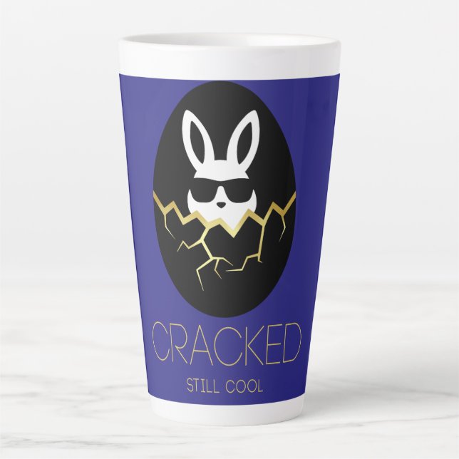 Cool Rabbit Sunglasses Funny Easter Bunny Quote  Latte Mug (Front)