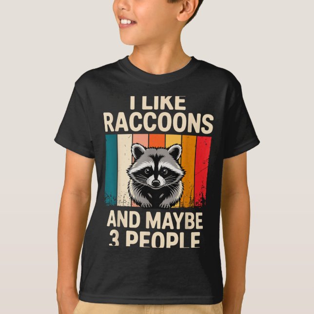 Cool Raccoon Design For Men Women Kids Racoon Racc T-Shirt (Front)
