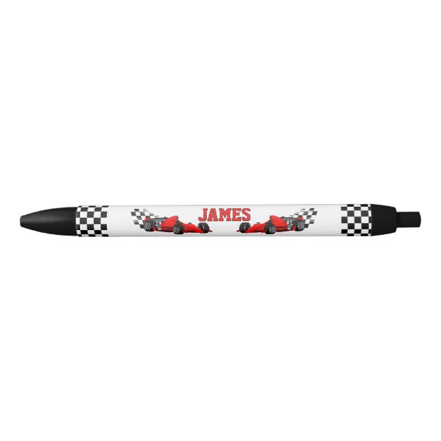 Cool Race Car Boy Custom Name Personalised Pen (Front)