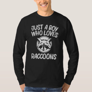 Cool Racoon Art For Boys Kids Ringtail Trash Pand T-Shirt