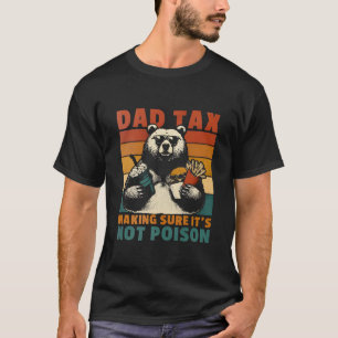 Cool Racoon Dad Tax Retro Sunset T-Shirt