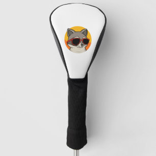 Cool Racoon with sunglasses Golf Head Cover
