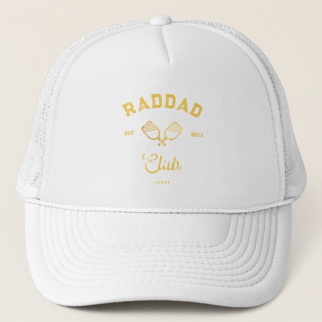 Cool RAD DAD Club Pickleball Father's day Team Trucker Hat (Front)