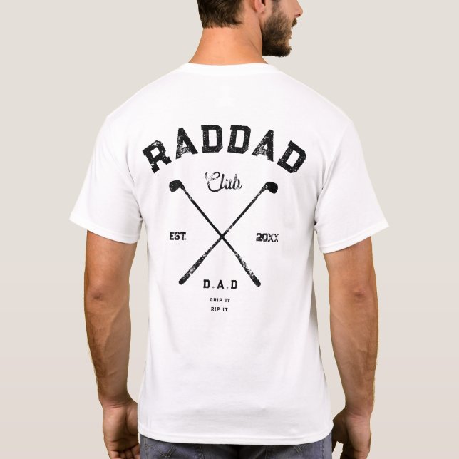 Cool Rad Dad Golf Club Funny Father's Day T-Shirt (Back)
