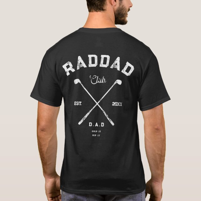 Cool Rad Dad Golf Club Funny Father's Day T-Shirt (Back)