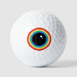 Cool Rainbow Eyeball Golf Balls