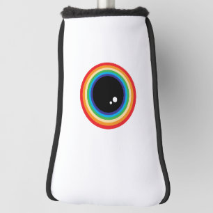 Cool Rainbow Eyeball Golf Head Cover