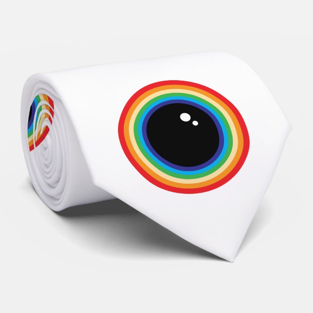 Cool Rainbow Eyes Tie (Rolled)