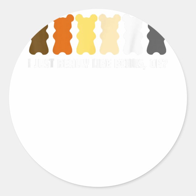 Cool Rainbow Gay Bear Tee Funny 2019 Mens Gay Prid Classic Round Sticker (Front)