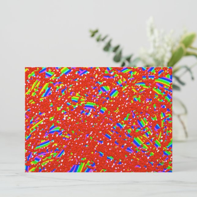 Cool rainbow simcha flat card (Standing Front)