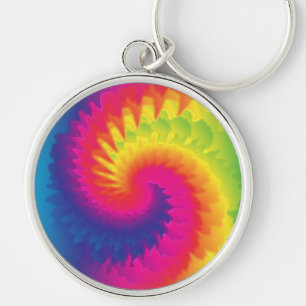Cool Rainbow Tie Dye Key Ring