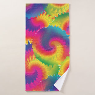 Cool Rainbow Tie Dye Pattern Bath Towel Set