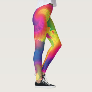 Cool Rainbow Tie Dye Pattern Leggings
