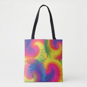 Cool Rainbow Tie Dye Pattern Tote Bag