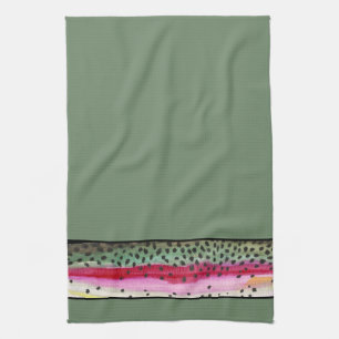 Cool Rainbow Trout Skin Fisherman's Tea Towel