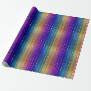 Cool Rainbow Water Paint Drip Aesthetic Pattern Wrapping Paper
