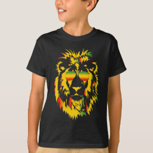 Cool Rasta Lion Dark Kids T-shirt