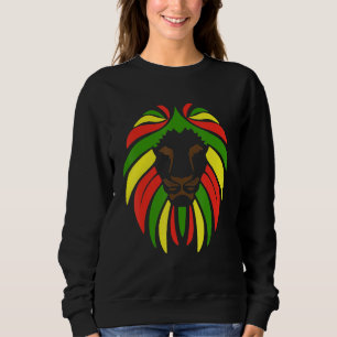 Cool Rasta Lion Head Colorful for Reggae Lover Sweatshirt