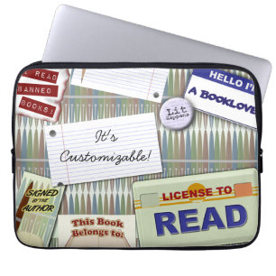 Cool Reader's Collage Laptop Sleeve