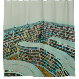 Cool reading lover gift shower curtain