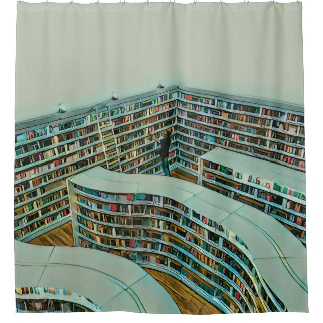 Cool reading lover gift shower curtain (Front)